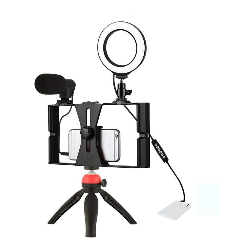 

Светодиодный кольцевой светильник для фотосъемки, светодиодный светильник с дистанционным управлением через Bluetooth, со штативом и триподом ...