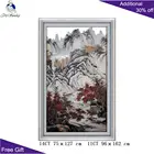 Радость воскресенье осень горы и Красные Деревья F153 Счетный и печатью домашний декор китайский пейзаж Вышивка DIY наборы для вышивки крестом