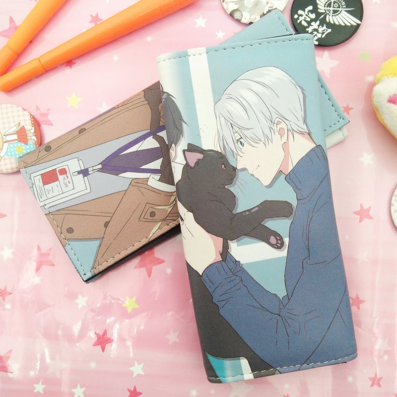 Кошелек Yuri on Ice Katsuki Victor Nikiforov для косплея Длинный кошелек монет денег