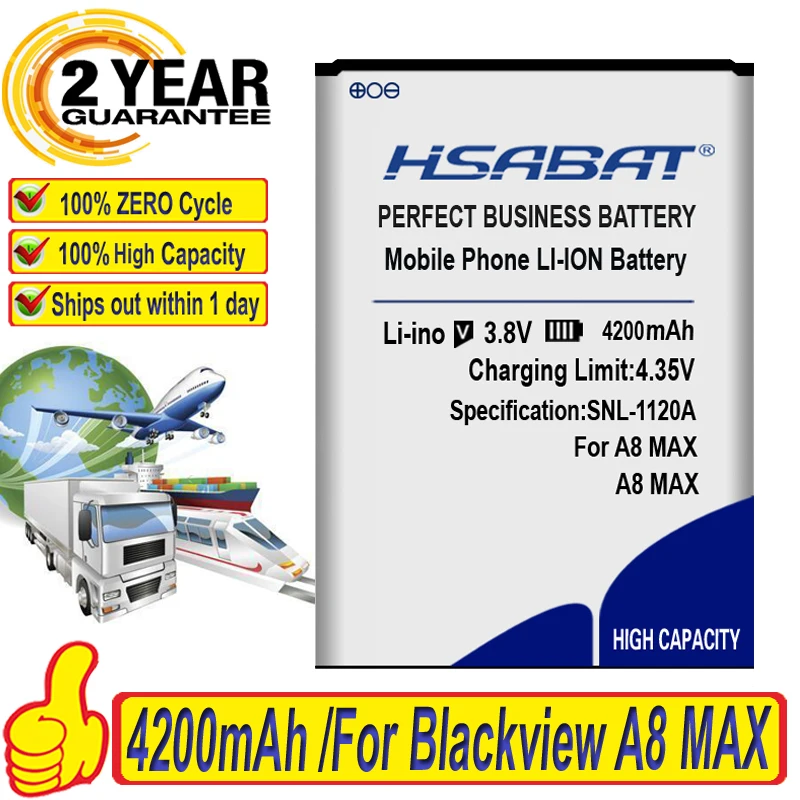Высококачественный аккумулятор 4200 мАч для Blackview A8 Max мобильный телефон |