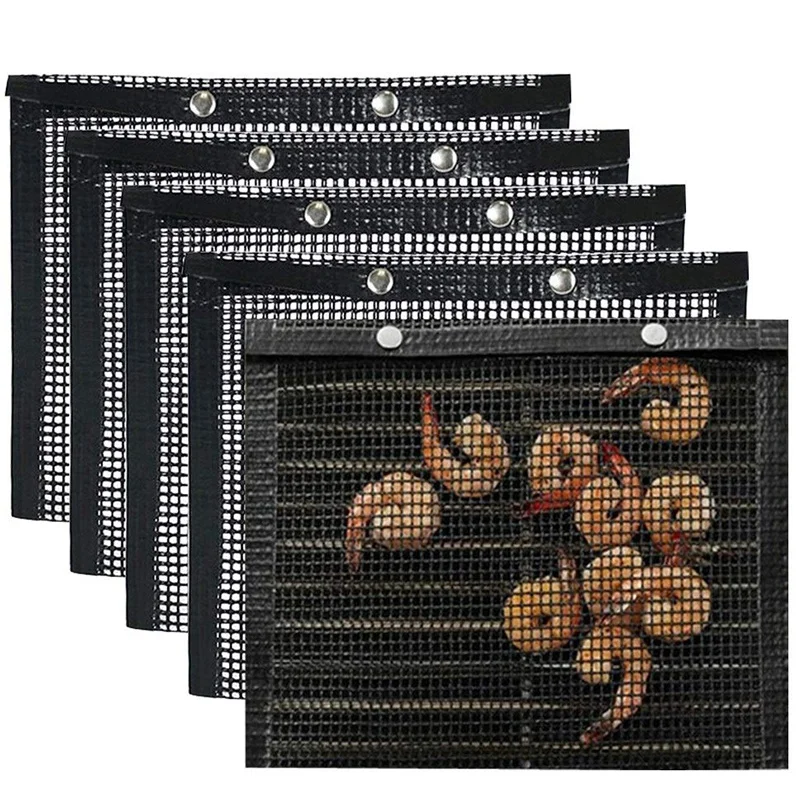 Сетчатая Сумка для барбекю и гриля 5 шт. антипригарные многоразовые мешки