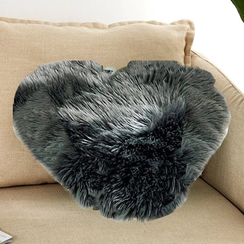 

Plush Heart-Shaped Carpet Non-Slip Mat for Living Room Hallway Bedroom Home Nursery 50X60cm