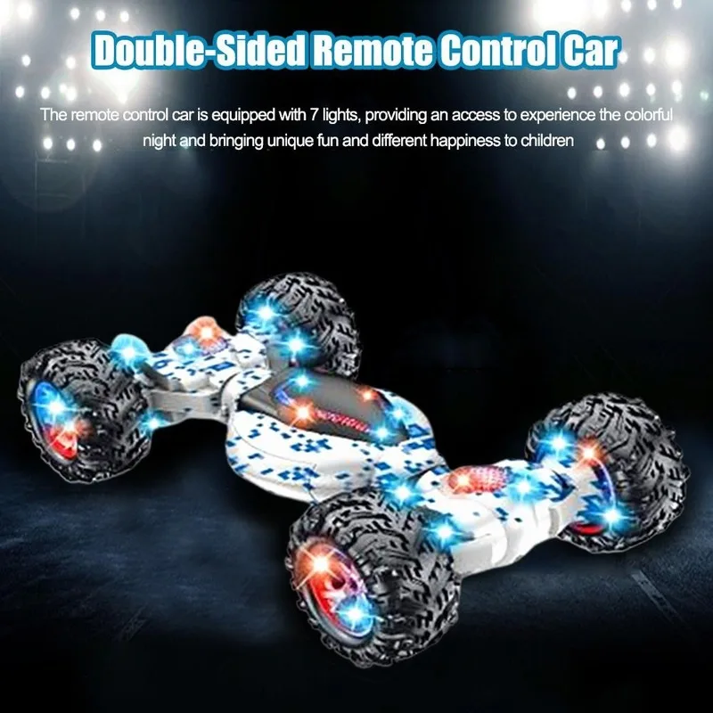 

Double-Sided Remote Control Car Watch Gesture Sensing Stunt Car One-Button Twisting Kids Toy Car 2.4GHZ