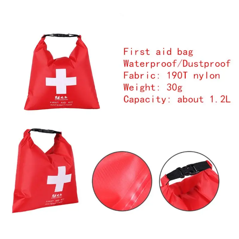 

Outdoor River Trekking Rafting Adventure First Aid Kit 1.2L Waterproof Dry Bag Portable Rubber Storage Bag Mobile Bag