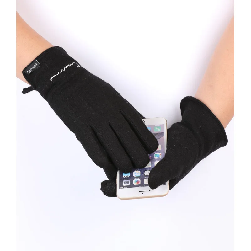 Шерстяные перчатки мужские зимние плюс бархатные толстые теплые для езды на