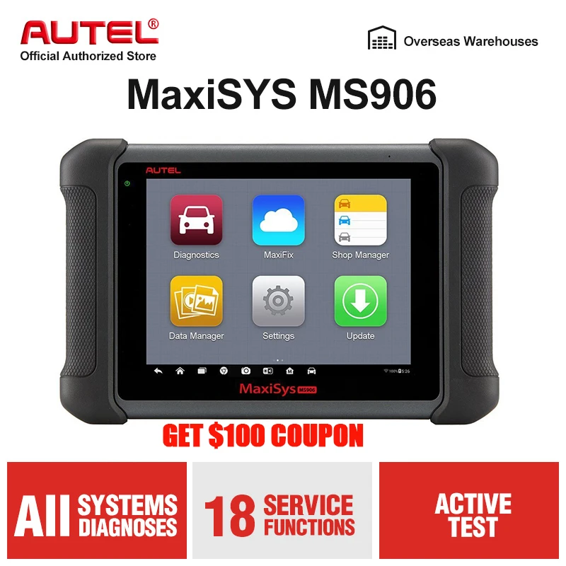 Autel MaxiSys MS906 автомобильный диагностический инструмент Автомобильный сканер OBD2