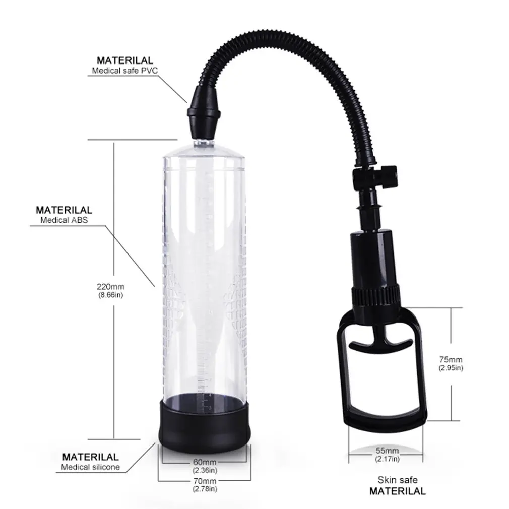 Мужской Массаж Уход за большой размер 6 5 см Диаметр Ручной насос для мужчин Cock