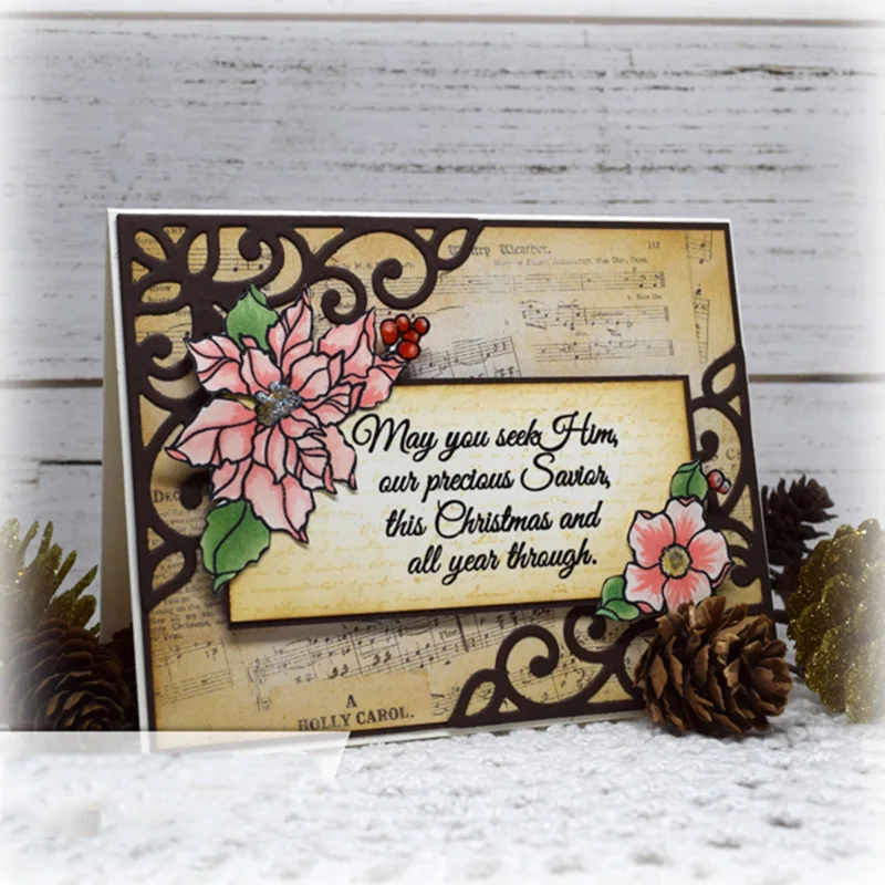 CH Merry Christmas металлические Вырубные штампы и DIY Скрапбукинг карты трафарет бумага