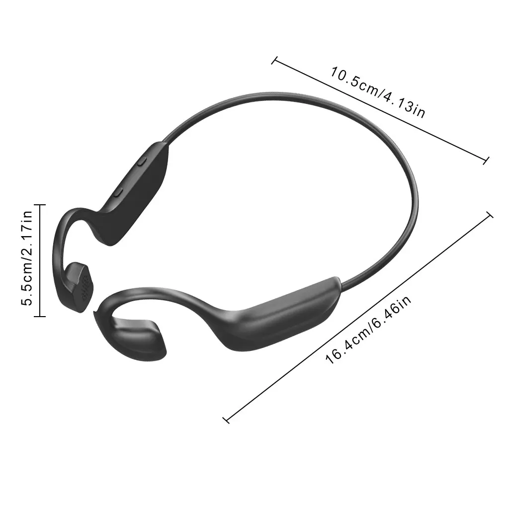 Беспроводные наушники Hi-tech Bluetooth 5.0 G100 Bone Conduction с микрофоном и гарнитурой Handsfree для спорта на открытом воздухе.