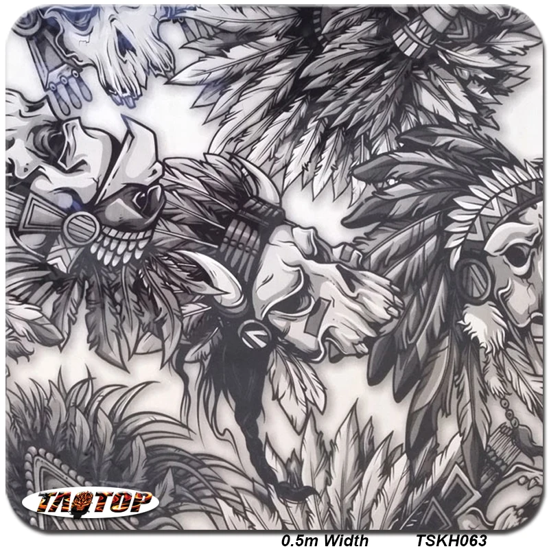 

Пленка для переводной печати с изображением черепа TSKH063 0,5 м * 2/10/20 м