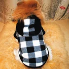 Зимнее пальто для собак, британская клетчатая Повседневная Толстовка с капюшоном для собак, куртка, теплая одежда для домашних животных с шапкой, ветрозащитная, с капюшоном