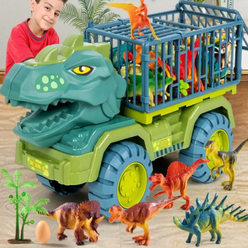 

Tyrannosaurus Car Toy Dinosaurs Transport Car Carrier Truck Toy Pull Back Vehicle Toy With Dinosaur Gift For Boys Birthday Gift