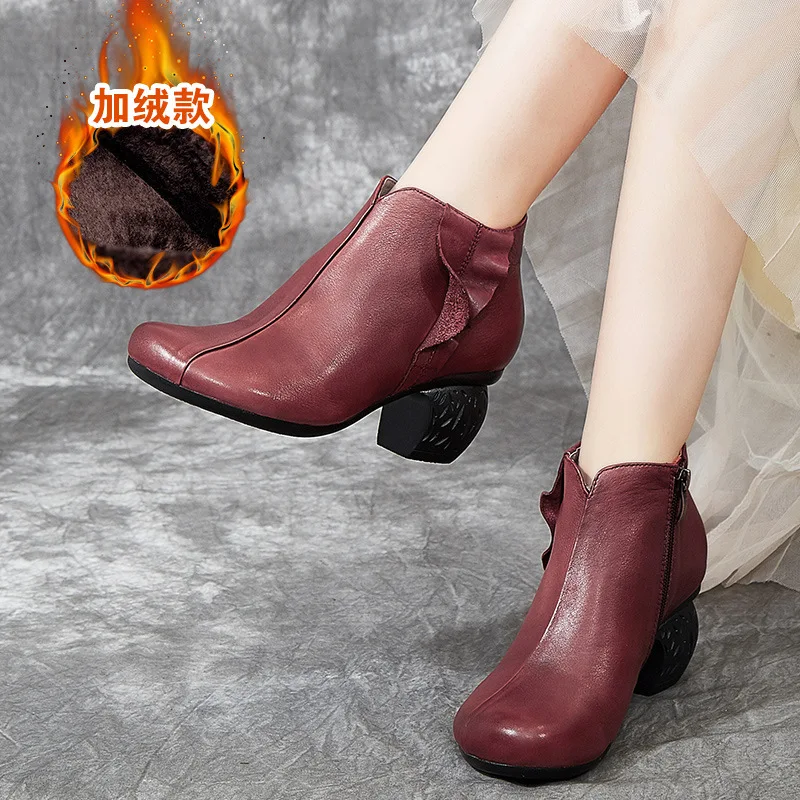 

Fashion Women Boots Design Round Women Boots Luxury Hot Comfortable Boot Female Round Casual Footwear