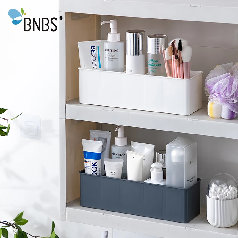 BNBS Bathroom Makeup Organizer For Cosmetics Jewelry Storage Plastic Box In Cabinet Cosmetic Desktop Boxes | Дом и сад