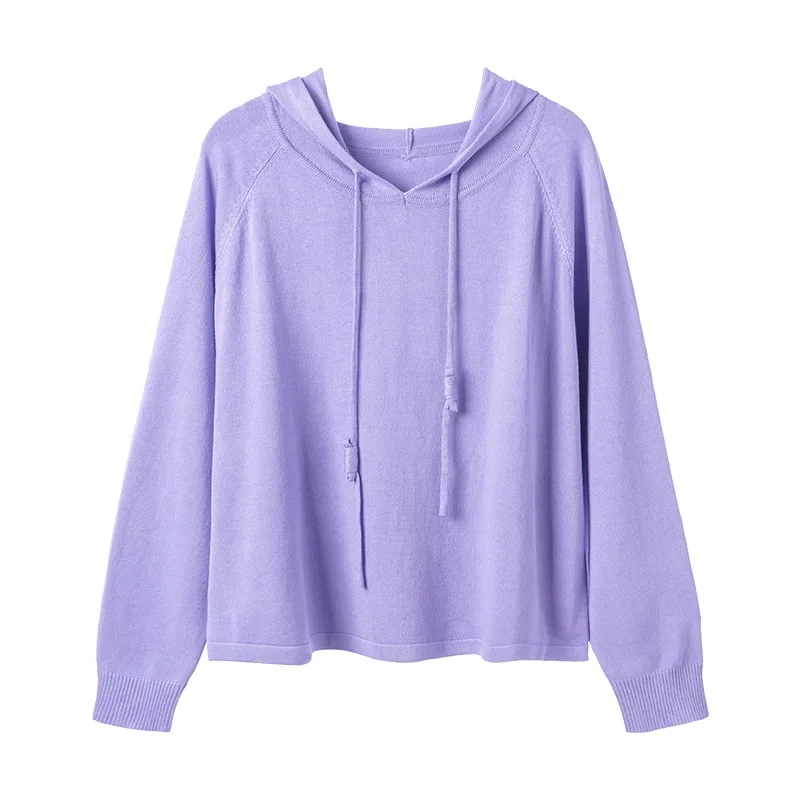 

Knitwear 2020 autumn new women's hooded design sense niche sweater women