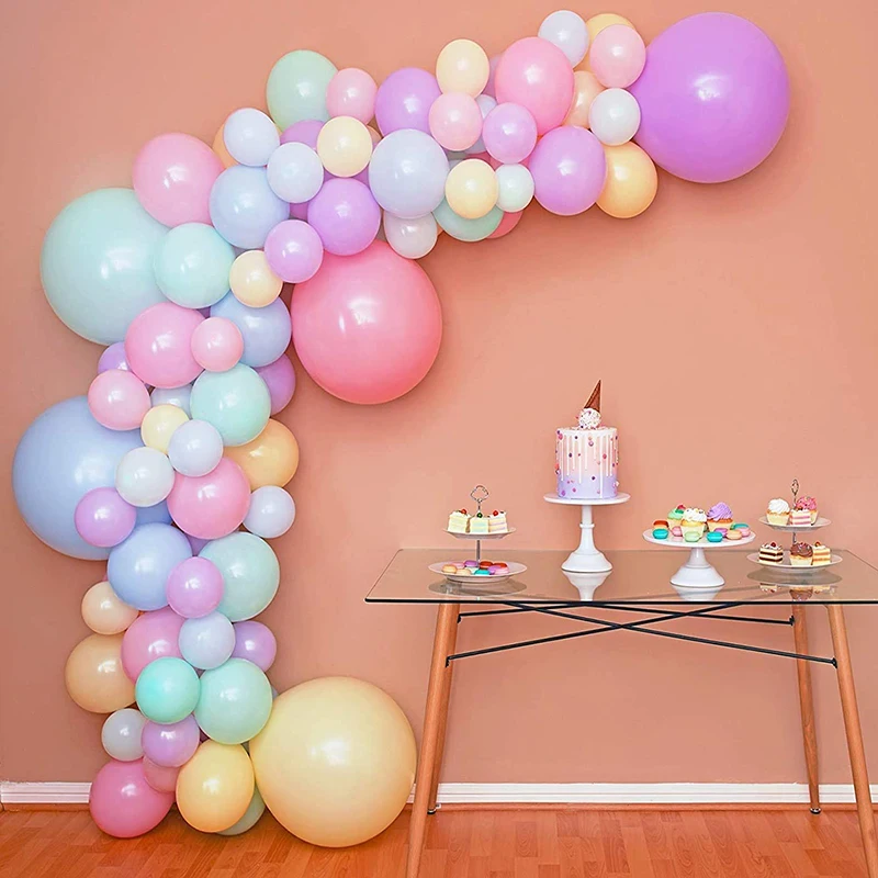 

117Pcs/set Pastel Balloons Arch Macaron Color Balloon Garland for Unicorn Mermaid Ice Cream Theme Party Decor Air Globos Ballons