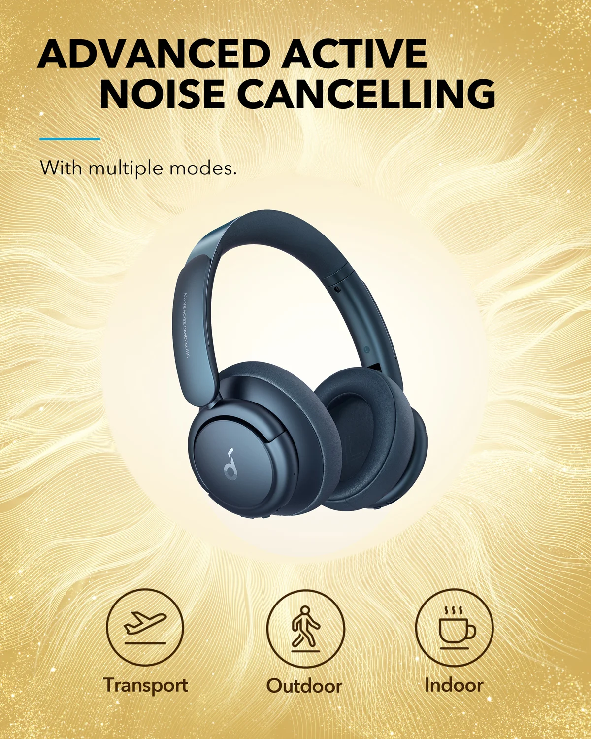 Многорежимные наушники Soundcore от Anker Life Q35 с активным шумоподавлением 40 часов