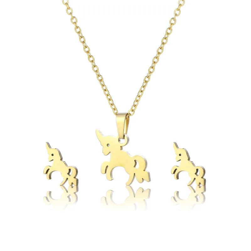 Набор украшений Единорог на удачу из нержавеющей стали | Украшения и аксессуары
