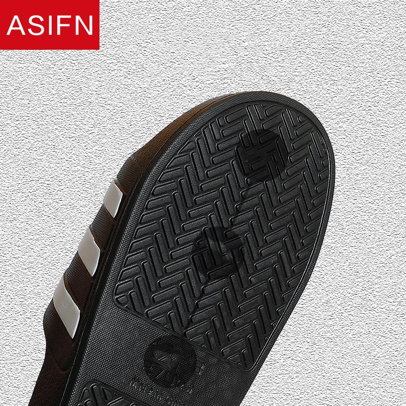 Тапки ASIFN из ЭВА для мужчин и женщин повседневные шлепанцы в черно белую полоску