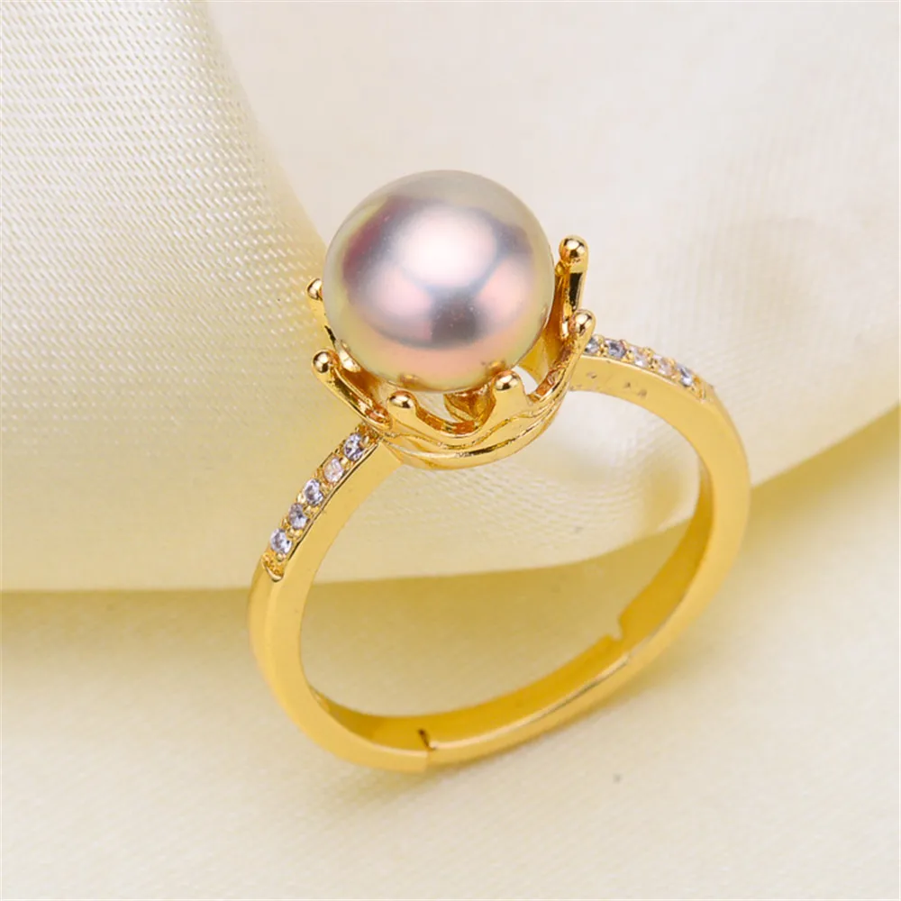 

Good Quality Jewelry Findings Accessory For Handmaking DIY Making Ring Settings 925 Sterling Silver Adjustable No Pearl