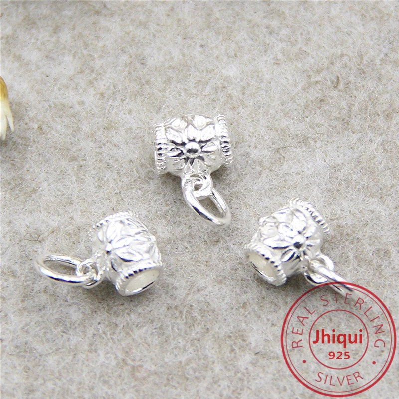 2 шт. Настоящее серебро 925 пробы аксессуары разделительные бусины с соединителями