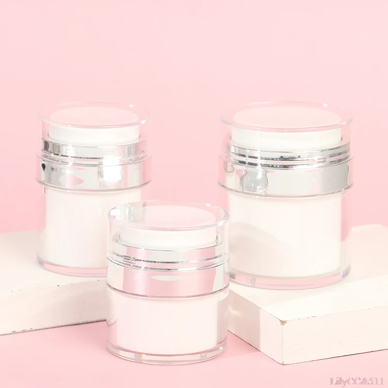 Пустые многоразовые банки с насосом для макияжа, косметические контейнеры для лосьона «сделай сам», 1 шт., 15 г, 30 г, 50 г