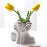 creative ceramic flower vase ins nordic woman body art decor vases living room flower arrangement home decor