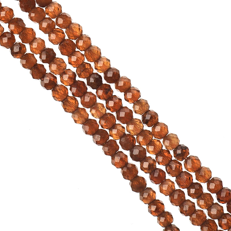 

Faceted 3mm-2mm Size For Natural Orange Garnet Making Diy Handmade Bracelets Loose Stone Beads 15inch H531