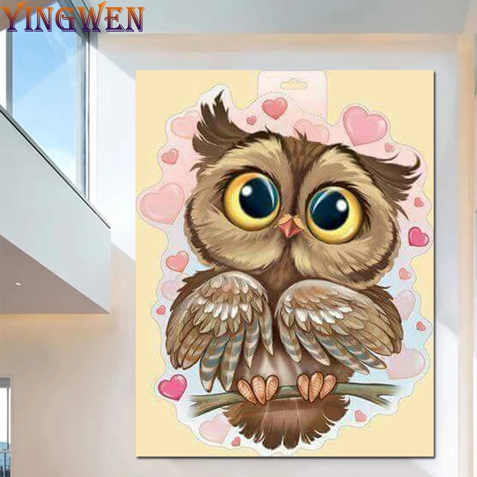

5D DIY Diamond Painting Pink Love Bubble Cute Owl Decor Cross Stitch Embroidery Full Diamond Mosaic Rhinestone Painting Decor