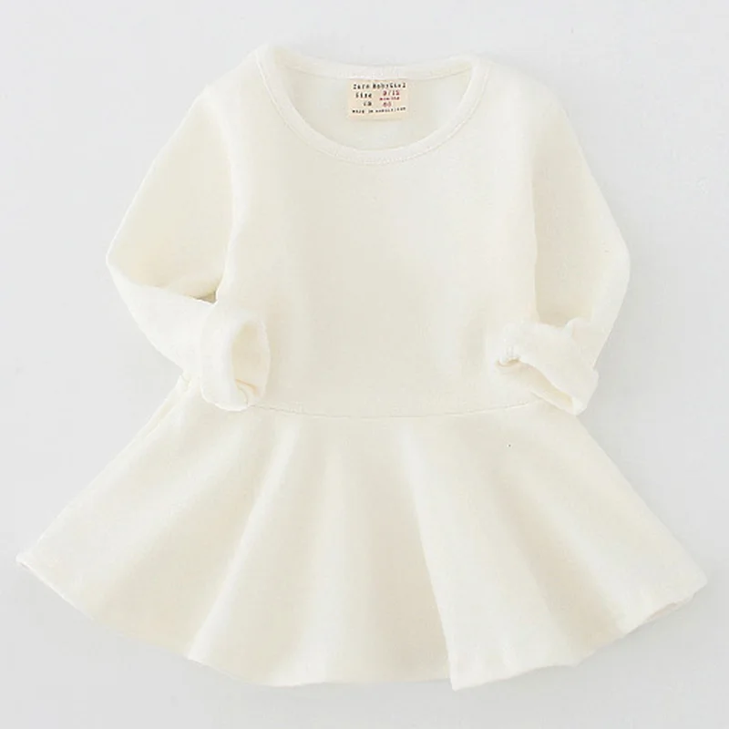 Повседневное платье с длинными рукавами для маленьких девочек праздничное