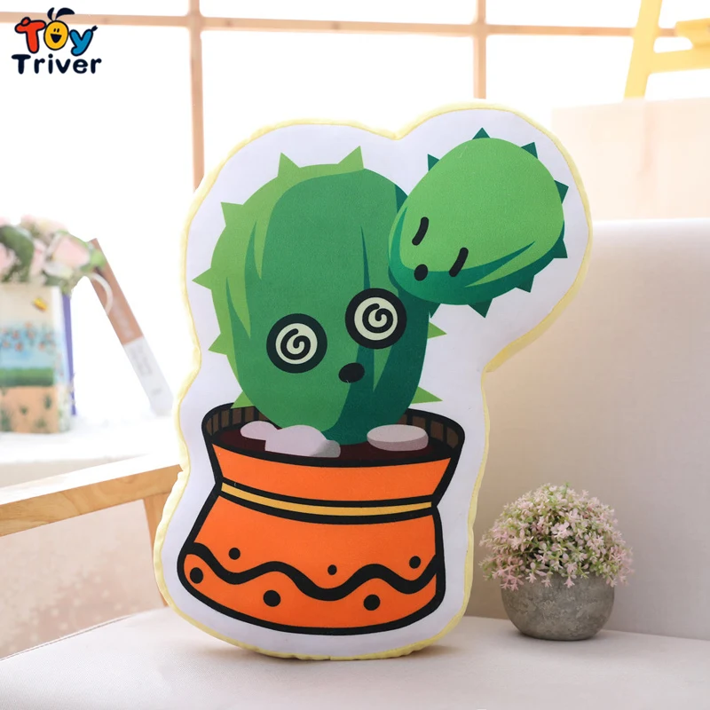 Kawaii Cactus Green Plants Plush Toy Triver Stuffed Doll Sleeping Pillow Cushion Kids Children Girls Toys Gift Home Sofa Decor | Игрушки и