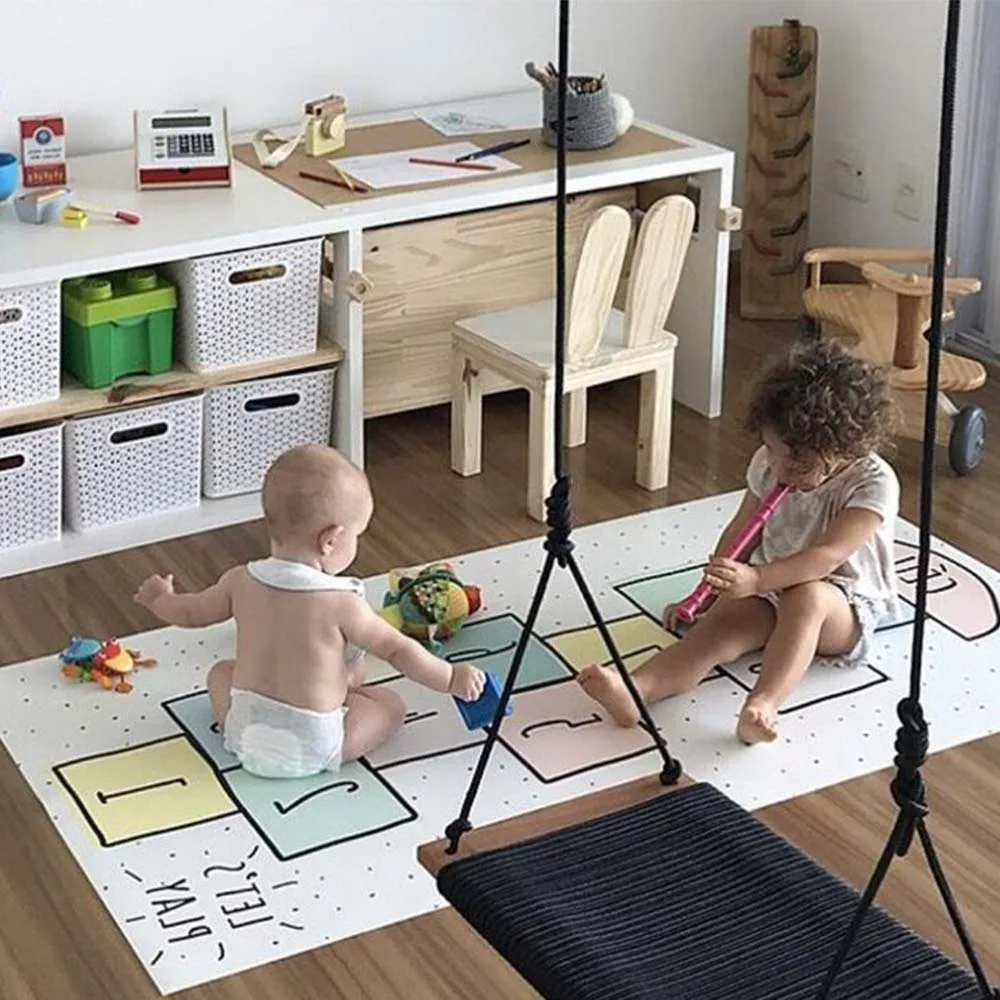 Детский коврик одеяло для ползания игровой с цифрами детей нескользящий ковер