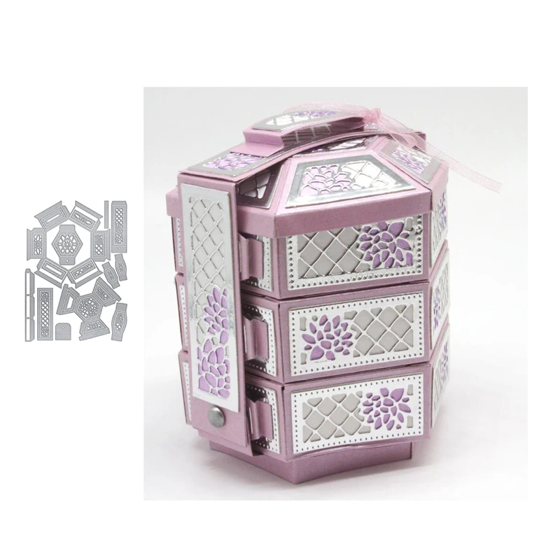 Новинка 2021 года Штабелируемый металлический трафарет Tiffin Box ремесло высечка для