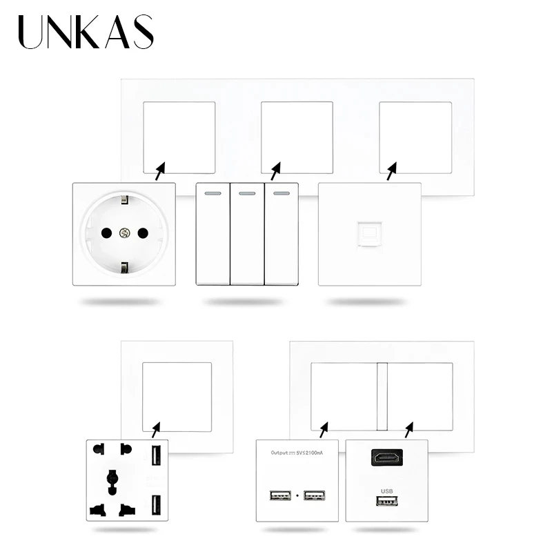 Настенный светильник ель света UNKAS B8 рыцарский черный белый золотой кнопочный
