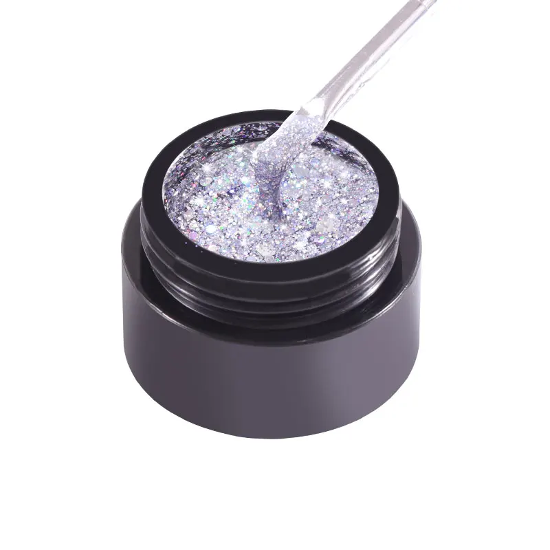 5ml Shiny Diamond Glitter UV Gel Polish Platinum Nail Varnish Rose Gold Hybrid Enamel Led Manicure | Красота и здоровье
