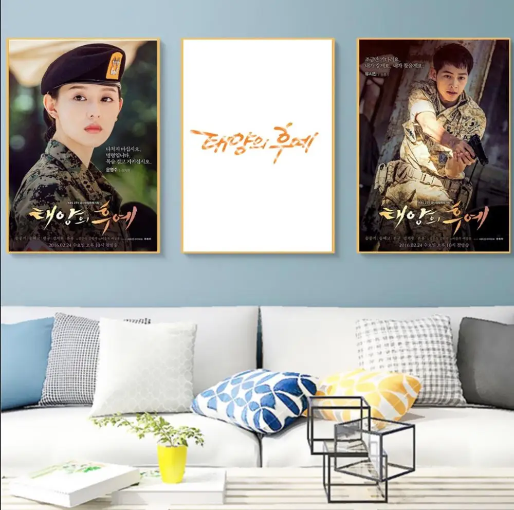 Винтажный Ретро-постер в Корейском стиле с принтом Цзи-вон Ким потомки солнца для