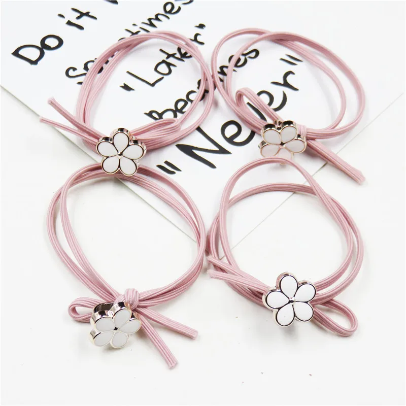 1 шт. креативные розовые цветочные эластичные резинки для волос девочек богемный