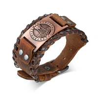 jhsl trendy male men statement black brown wrap bracelets bangles size adjustable high quality party gift