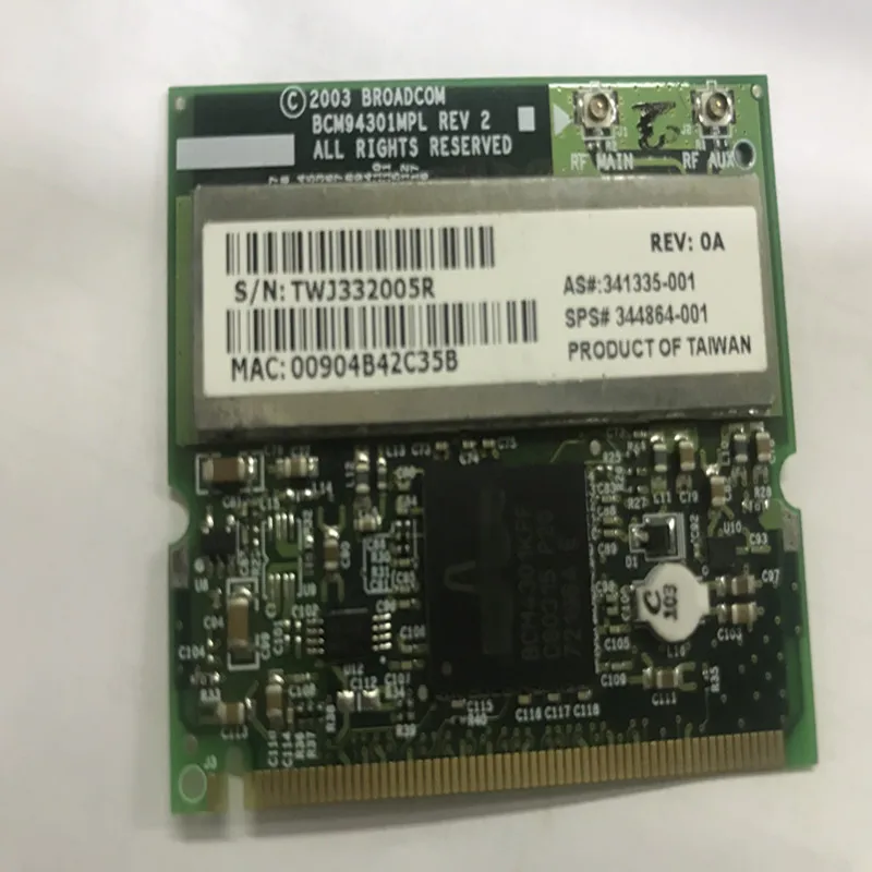 TWJ332005R BCM94301MPL REV 2 HP BROADCOM 802.11B WL-352BQ V 00 WIFI module QDS-BRCM1002-Hnew | Электронные компоненты и