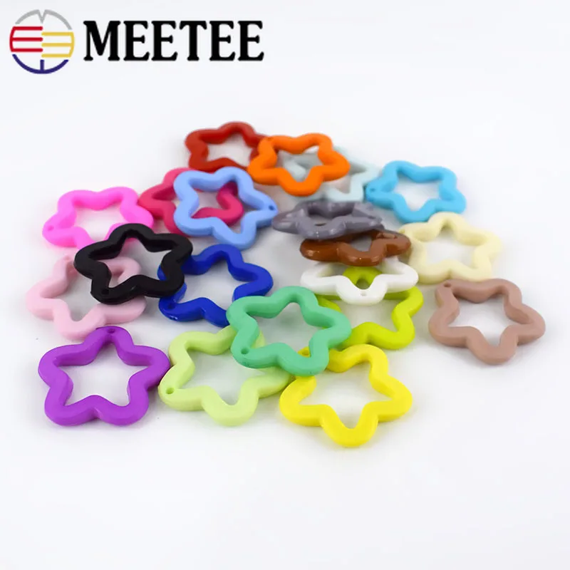 100 шт. карамельных цветов 30 мм полимерные пряжки для брелоков кольца в форме