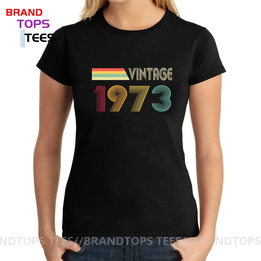 

Custom Thanksgiving Day Best Present Tee Shirts 1973 Vintage Classic 47 Years Old Birthday Tshirt Women Mothe's Day Gift T-Shirt