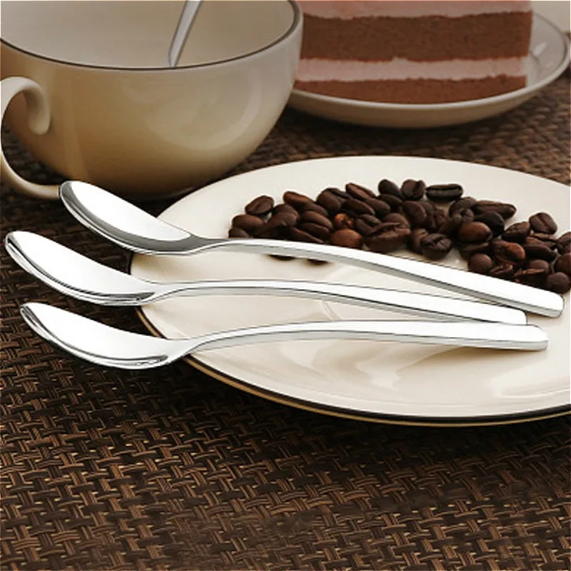 

Stainless Steel Teaspoons Long Handle Ice Cream Office Dessert Spoon Coffee Stirring Spoons Kitchen Tableware Accessories Tools