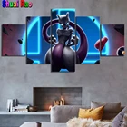 5 панелей аниме геймер 5D diy алмазная живопись Вышивка мозаика полный квадраткруглая дрель 5 шт. Набор для алмазной вышивки домашний декор