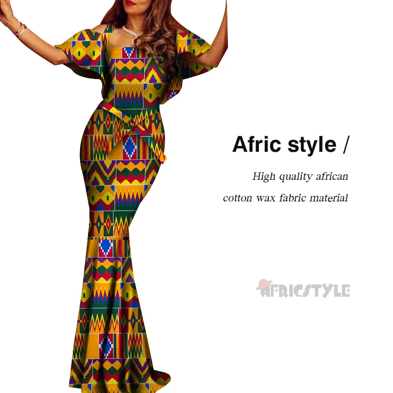 2020 Африканский стиль 100% вощеная ткань женское платье Дашики с принтом