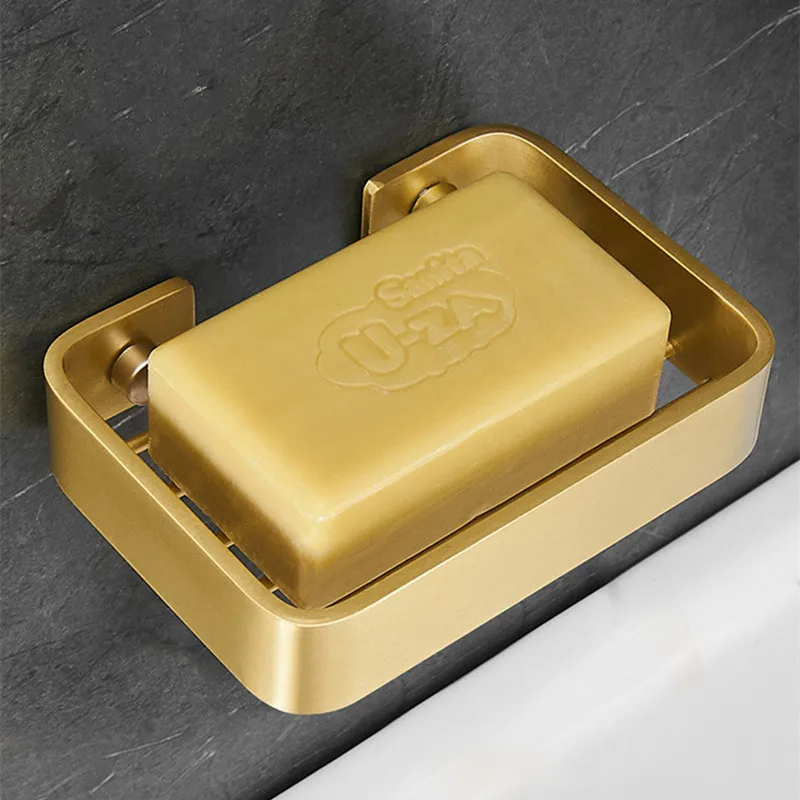 Ванная комната мыльница Золотой пространство алюминиевая сплав зеркало для