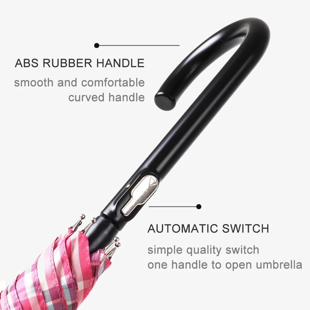 Parachase Зонтик для дождя женский Британский стиль плед Гольф зонт автоматический