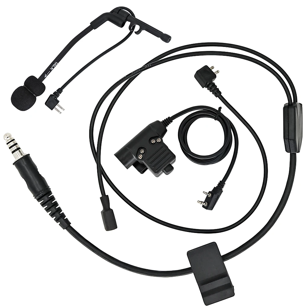 

Y-wire cable kit for Peltor ComtacTactical headset with microphone and U94 Ptt Kenwood plug