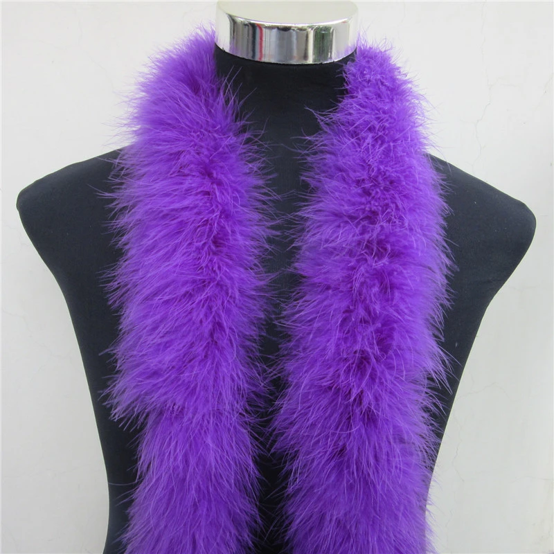 Модные мягкие пушистые Окрашенные Перья боа 2 метра 50 г настоящая натуральная