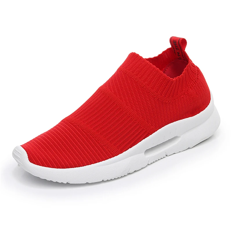 Кроссовки для прогулок дышащие Нескользящие без шнуровки летняя спортивная