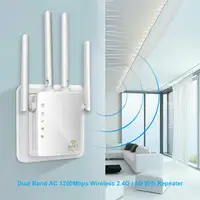 Двухдиапазонный усилитель Wi-Fi, 1200 Мбит/с, усилитель мощности расширитель маршрутизатора, 4 антенны для дома